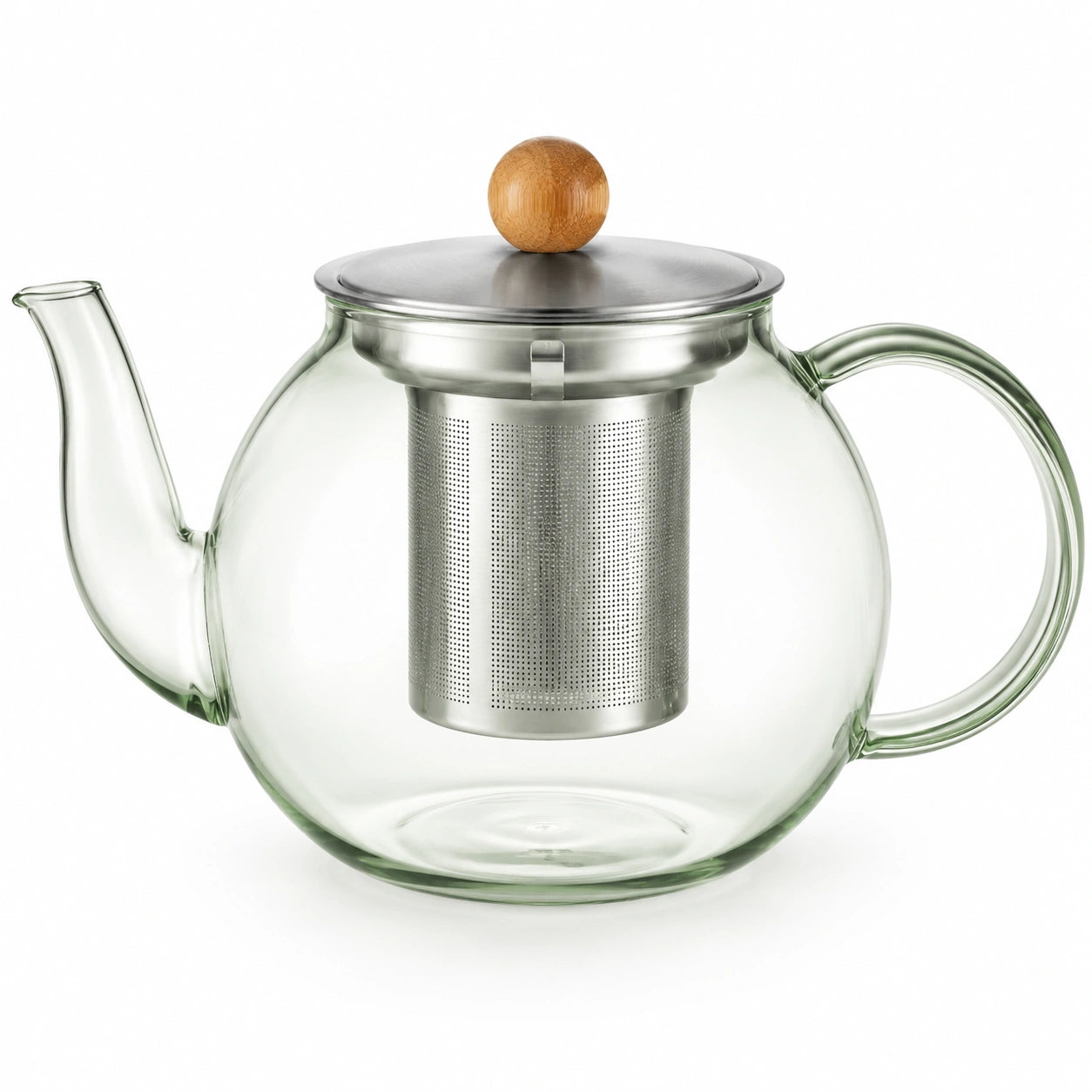 Teiera in vetro 1000 ml con filtro in acciaio inox e coperchio