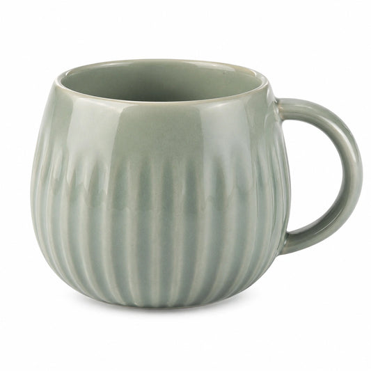 Tazza 400 ml 9 x 9 cm in ceramica verde salvia con manico - tazza per bevande calde